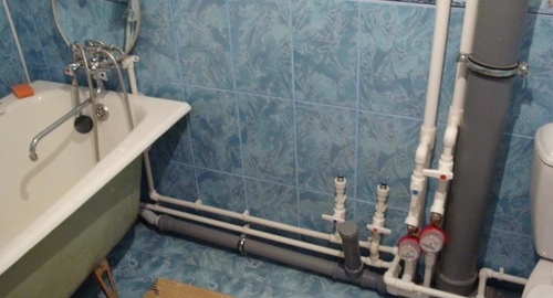 Замена разводки в ванне. Щелково